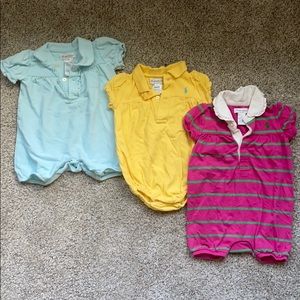 Polo Ralph Lauren Baby Girl Romper Set 9 Months